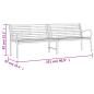 Preview: Gartenbank Braun 231 cm Holz & Pulverbeschichteter Stahl