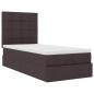 Preview: Ottoman-Bett mit Matratze & LEDs Dunkelbraun 80x200 cm Stoff