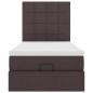 Preview: Ottoman-Bett mit Matratze & LEDs Dunkelbraun 80x200 cm Stoff