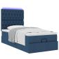 Preview: Ottoman-Bett mit Matratze & LEDs Blau 80x200 cm Stoff