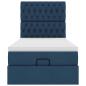 Preview: Ottoman-Bett mit Matratze & LEDs Blau 80x200 cm Stoff