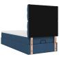 Preview: Ottoman-Bett mit Matratze & LEDs Blau 80x200 cm Stoff