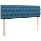 Preview: Ottoman-Bett mit Matratze Dunkelblau 140x200 cm Samt
