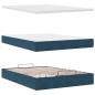 Preview: Ottoman-Bett mit Matratze Dunkelblau 140x200 cm Samt