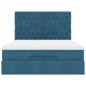 Preview: Ottoman-Bett mit Matratzen Dunkelblau 140x200 cm Samt