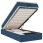 Preview: Ottoman-Bett mit Matratze Blau 80x200 cm Stoff