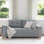 Preview: Zweisitzer-Sofa Hellgrau 140 cm Stoff