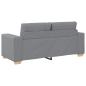 Preview: Zweisitzer-Sofa Hellgrau 140 cm Stoff