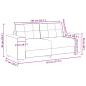Preview: Zweisitzer-Sofa Hellgrau 140 cm Stoff