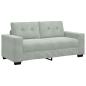 Preview: Zweisitzer-Sofa Hellgrau 140 cm Samt