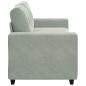 Preview: Zweisitzer-Sofa Hellgrau 140 cm Samt