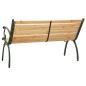 Preview: Gartenbank 116 cm Gusseisen und Massivholz Tanne