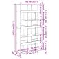 Preview: Raumteiler Altholz-Optik 100x33x187,5 cm Holzwerkstoff