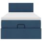 Preview: Ottoman-Bett mit Matratze Blau 80x200 cm Stoff