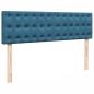 Preview: Ottoman-Bett mit Matratze & LEDs Dunkelblau 140x200 cm Samt