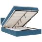 Preview: Ottoman-Bett mit Matratze Dunkelblau 140x200 cm Samt