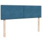 Preview: Ottoman-Bett mit Matratze Dunkelblau 140x200 cm Samt