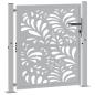Preview: Gartentor 105x105 cm Wetterfester Stahl Wellen-Design
