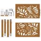 Preview: Gartentor 105x105 cm Wetterfester Stahl Wellen-Design