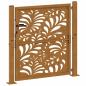 Preview: Gartentor 105x105 cm Wetterfester Stahl Wellen-Design