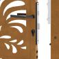 Preview: Gartentor 105x105 cm Wetterfester Stahl Wellen-Design