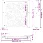 Preview: Gartentor 105x105 cm Wetterfester Stahl Wellen-Design
