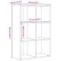 Preview: Bücherregal Braun Eichen-Optik 66x30x98 cm Holzwerkstoff