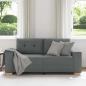 Preview: Zweisitzer-Sofa Dunkelgrau 140 cm Stoff