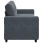 Preview: Zweisitzer-Sofa Dunkelgrau 140 cm Samt