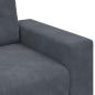 Preview: Zweisitzer-Sofa Dunkelgrau 140 cm Samt
