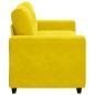 Preview: Zweisitzer-Sofa Gelb 140 cm Samt