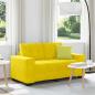 Preview: ARDEBO.de - Zweisitzer-Sofa Gelb 120 cm Samt