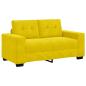 Preview: Zweisitzer-Sofa Gelb 120 cm Samt