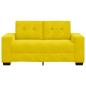 Preview: Zweisitzer-Sofa Gelb 120 cm Samt