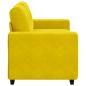 Preview: Zweisitzer-Sofa Gelb 120 cm Samt