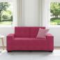 Preview: Zweisitzer-Sofa Weinrot 120 cm Samt
