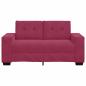 Preview: Zweisitzer-Sofa Weinrot 120 cm Samt
