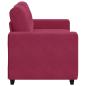 Preview: Zweisitzer-Sofa Weinrot 120 cm Samt