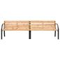 Preview: Doppel-Gartenbank 225 cm Massivholz Tanne