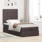 Preview: Ottoman-Bett mit Matratze Dunkelbraun 80x200 cm Stoff