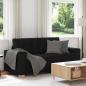 Preview: ARDEBO.de - Zweisitzer-Sofa Schwarz 140 cm Stoff