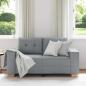 Preview: ARDEBO.de - Zweisitzer-Sofa Hellgrau 120 cm Stoff