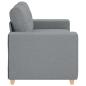 Preview: Zweisitzer-Sofa Hellgrau 120 cm Stoff