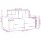 Preview: Zweisitzer-Sofa Hellgrau 120 cm Stoff