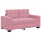 Preview: Zweisitzer-Sofa Rosa 120 cm Samt