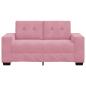 Preview: Zweisitzer-Sofa Rosa 120 cm Samt
