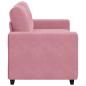 Preview: Zweisitzer-Sofa Rosa 120 cm Samt