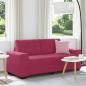 Preview: ARDEBO.de - Zweisitzer-Sofa Weinrot 140 cm Samt