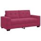 Preview: Zweisitzer-Sofa Weinrot 140 cm Samt