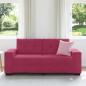 Preview: Zweisitzer-Sofa Weinrot 140 cm Samt